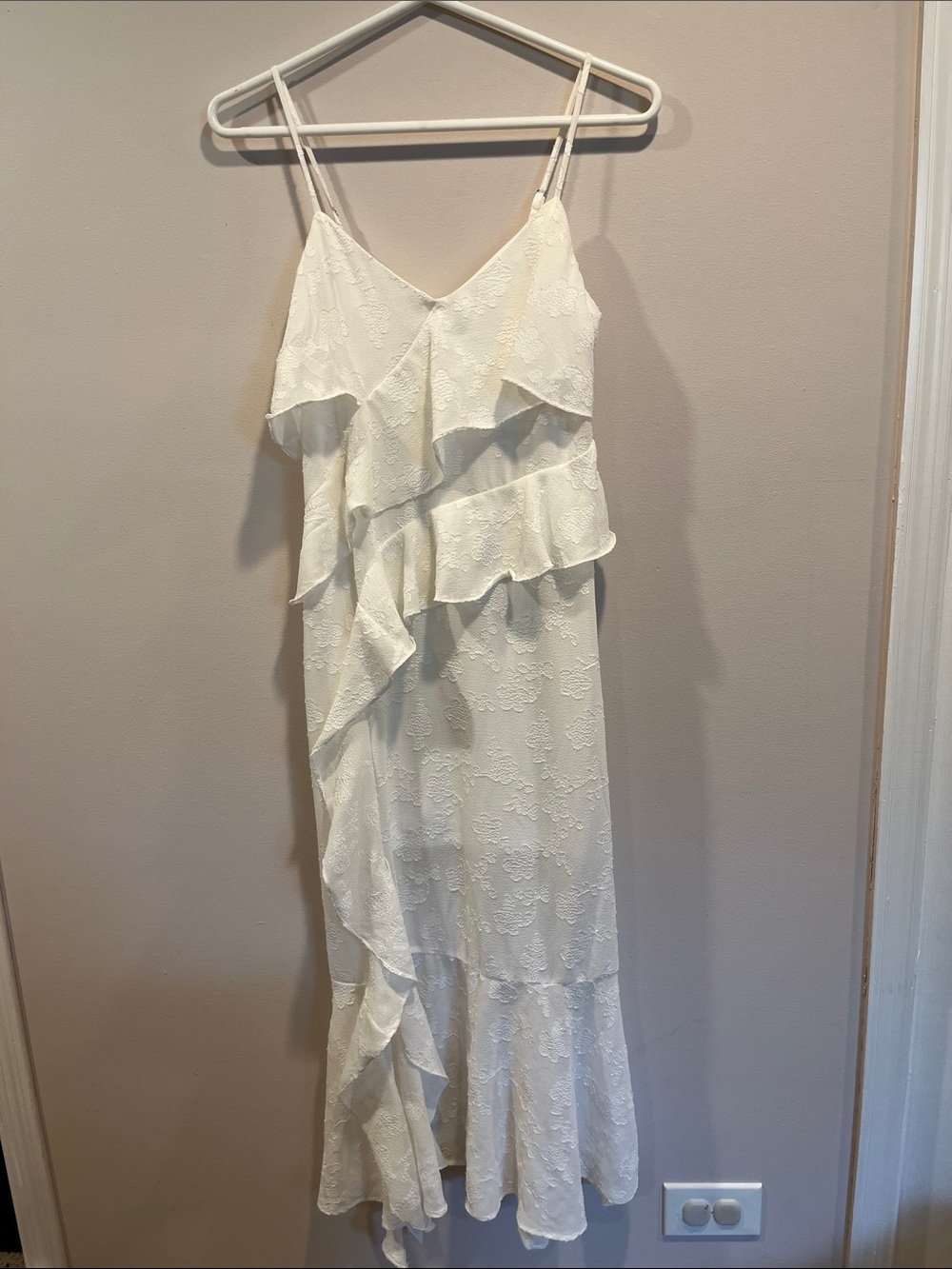 wild fable White Ruffle Tiered Maxi Dress